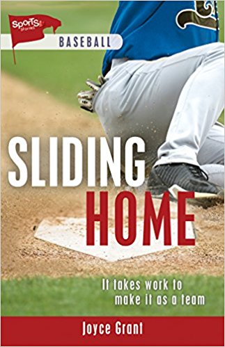 The cover of hi-lo baseball novel Sliding Home by Joyce Grant