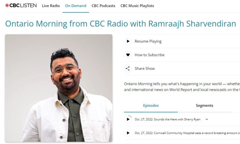 CBC ontario morning graphic
