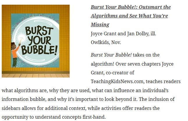 Screen cap about Burst Your Bubble from Quill and Quire's 2025 Fall Preview