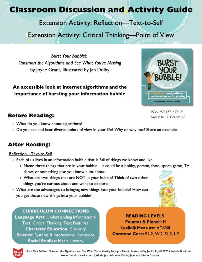 cover of the activity guide for Burst Your Bubble!