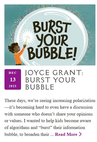 Screenshot from LECarmichael's blog showing the Burst Your Bubble! article