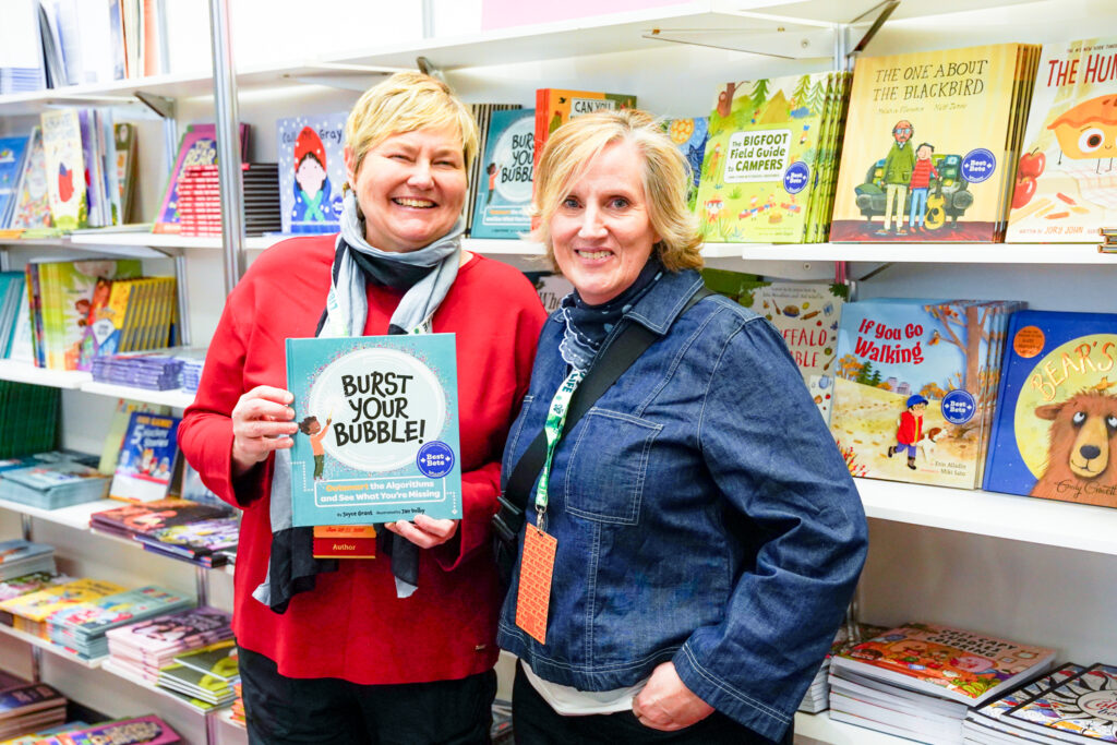 Joyce Grant and Jan Dolby at the OLA superconference with Burst Your Bubble